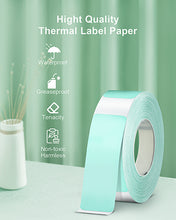 Load image into Gallery viewer, POLONO Thermal Label Maker Tape Adapted P10 Label Maker, Standard Laminated Office Labeling, 15mmx40mm/0.5x1.57inch, 180 Labels/Roll, P10 Thermal Printing Label Paper (Green)

