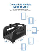 Load image into Gallery viewer, Label Holder, POLONO Thermal Label Holder for Fan-Fold and Roll Labels, Shipping Label Holder Work with Shipping Label Printer and Thermal Labels

